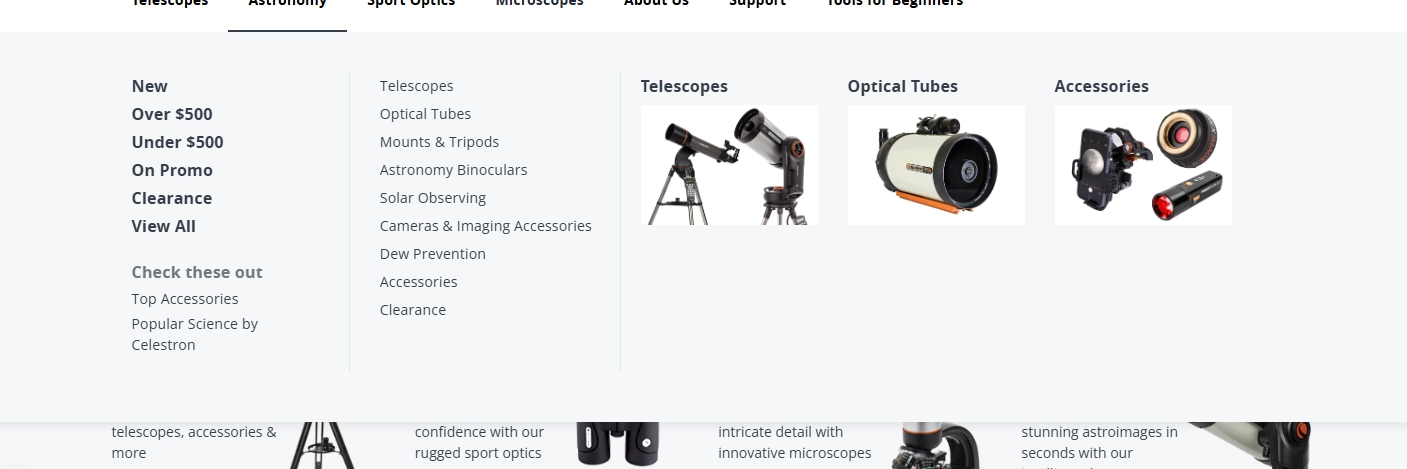 celestron.com banner